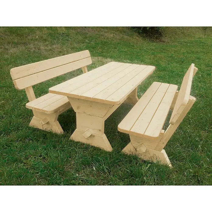 Massivholzgarnitur - Holz, Natur