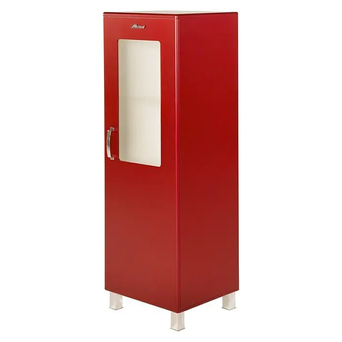 Phönix Miami Vitrine - L x B x H: 48,5 x 43 x 149 cm, Rot - Linke Seitenansicht