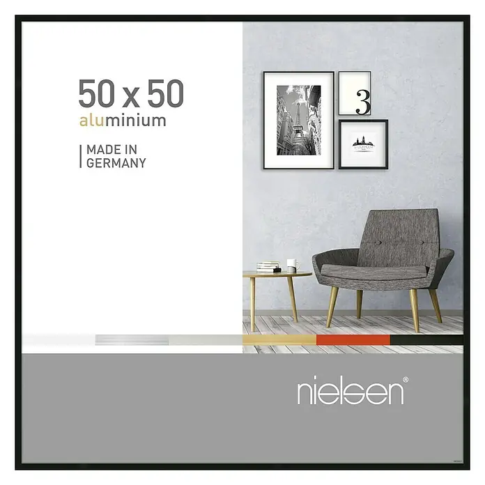 Nielsen Bilderrahmen Pixel - Schwarz, 50 x 60 cm, Aluminium - Vorderansicht