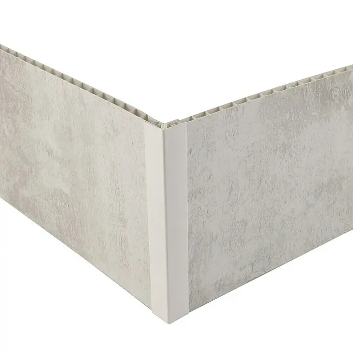 Grosfillex Perfil de esquina blanco - Blanco, 2,6 m x 11 mm x 20 mm