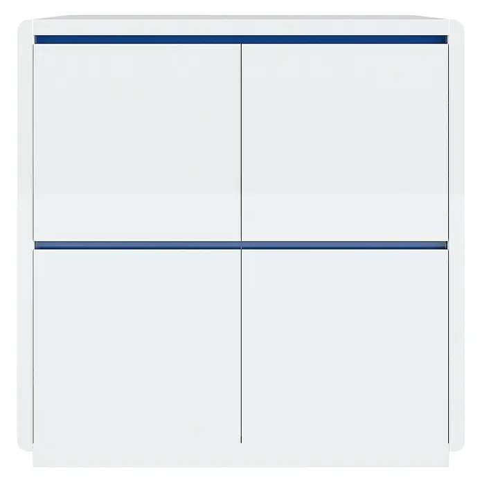 Phönix Prana Highboard - L x B x H: 45 x 114,5 x 114,5 cm, Weiß - Vorderansicht