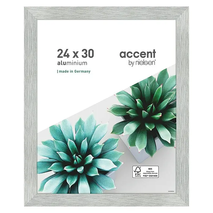 Colorama Bilderrahmen Star - Silber, 24 x 30 cm, Aluminium, Matt - Vorderansicht
