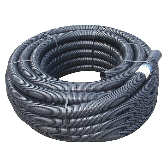 Marley Drainagerohr - Durchmesser: 80 mm, Länge: 50 m, Gelocht