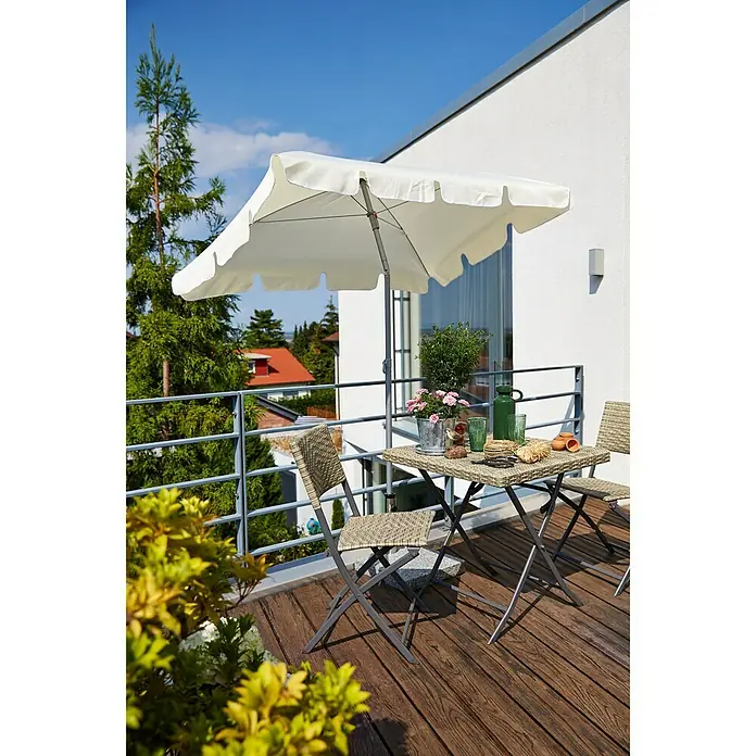 Sunfun Parasol de balcón Messina - Natural, 180 x 120 cm