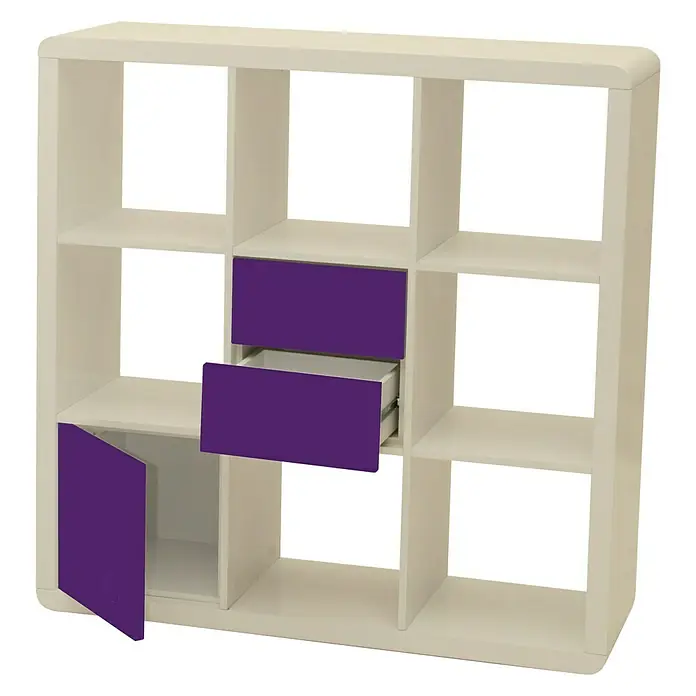 Phönix Prana Container - L x B x H: 34 x 34 x 34 cm, Lila, Weiß, Anzahl Türen: 1 Stk. - Anwendungsbeispiel