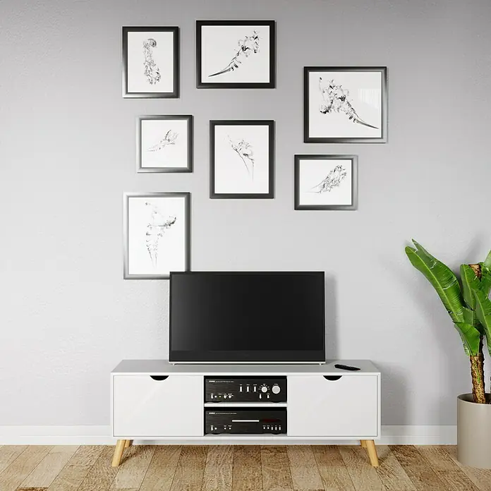 Phönix Scandi Lowboard - L x B x H: 45 x 145 x 51 cm, Weiß - Stimmungsaufnahme