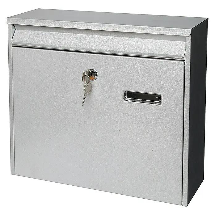 Portaferm Poštanski sandučić PM 44 - 100 x 362 x 322 mm, Srebrne boje - Pogled sprijeda