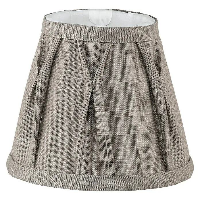 Eglo Lampenschirm 1+1 Vintage - Ø x H: 15,5 x 12,5 cm, Grau/Weiß, Textil - Vorderansicht