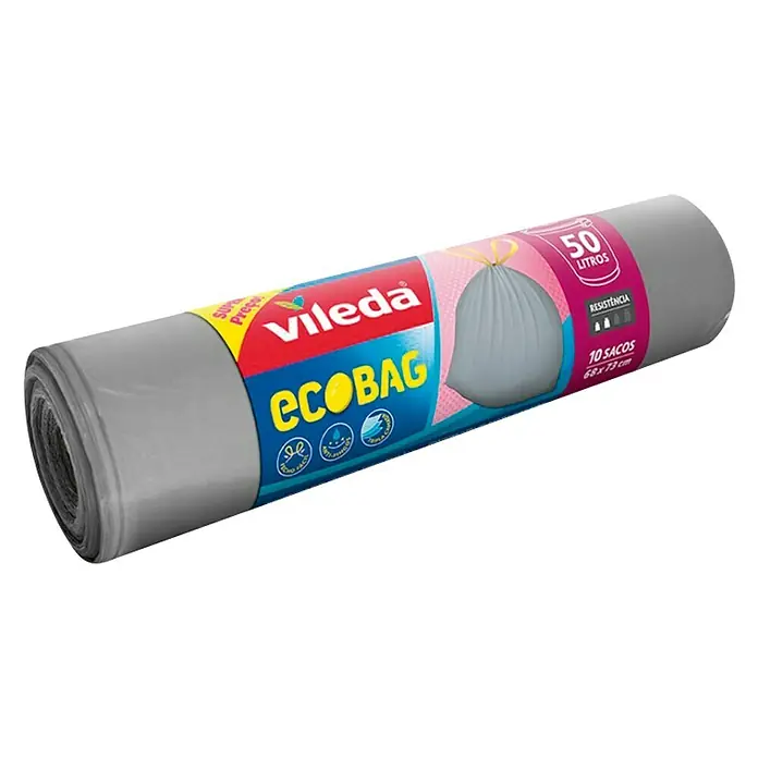 Vileda Bolsas de basura Ecobag - Capacidad: 50 l, Número de componentes: 15 ud.