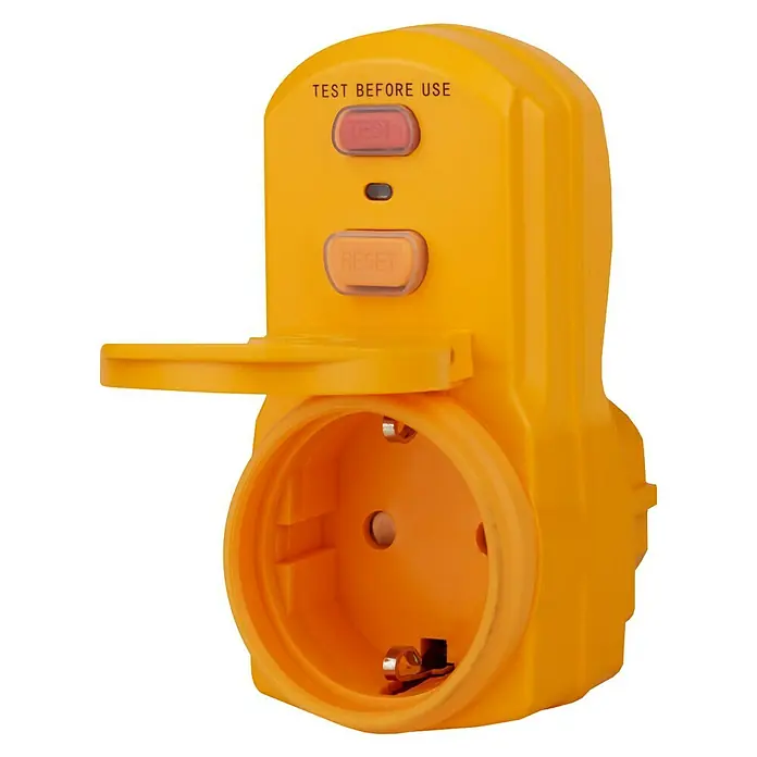 Brennenstuhl Schutzadapter BDI-A 2 30 - 2-polig, IP55, 16 A, Gelb - Vorderansicht