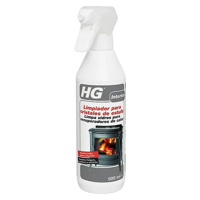 HG Limpiador de vidrio de chimenea y horno - 500 ml, Bote de rociado