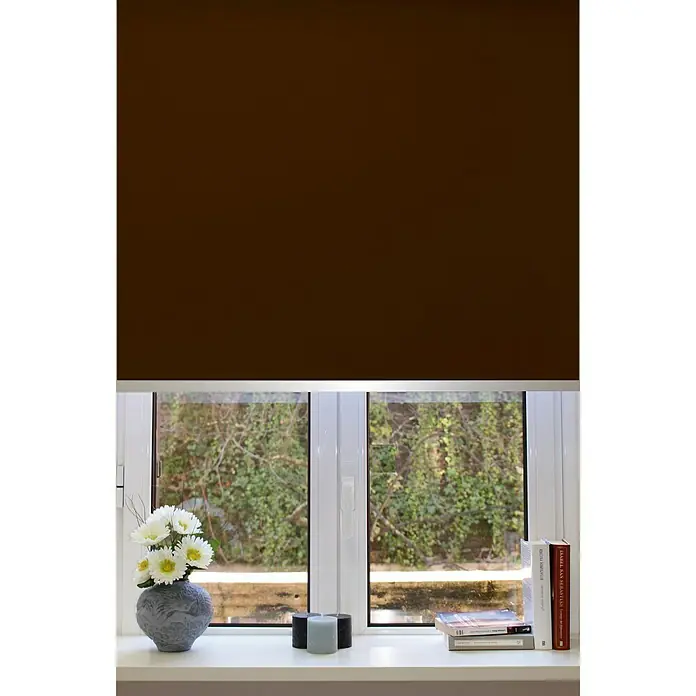 Estor enrollable opaco Alfama - An x Al: 120 x 225 cm, Marrón
