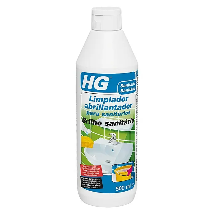 HG Limpiador abrillantador para sanitarios abrillantador para sanitarios - 500 ml, Botella