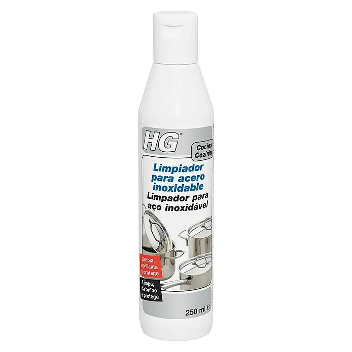 HG Limpiador para acero inoxidable - 250 ml, Botella