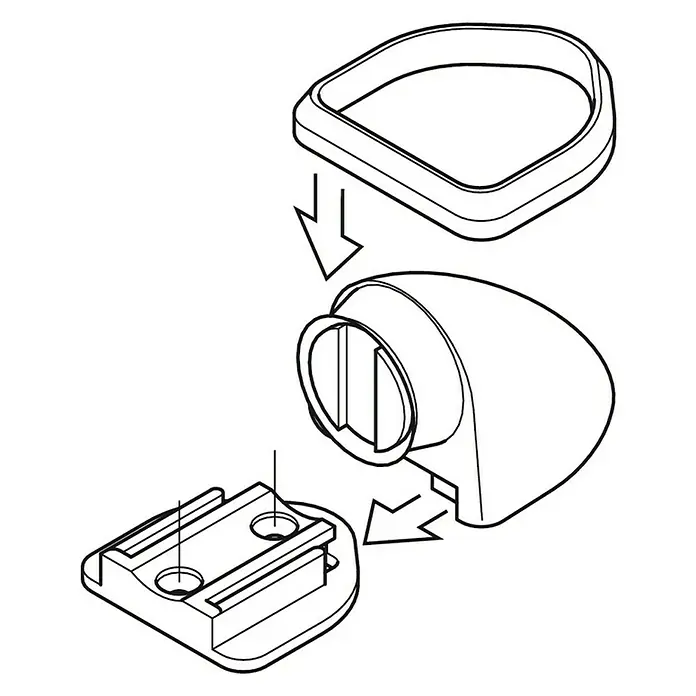 Häfele Türfeststeller - L x H: 60 x 38 mm, Braun - Vorderansicht
