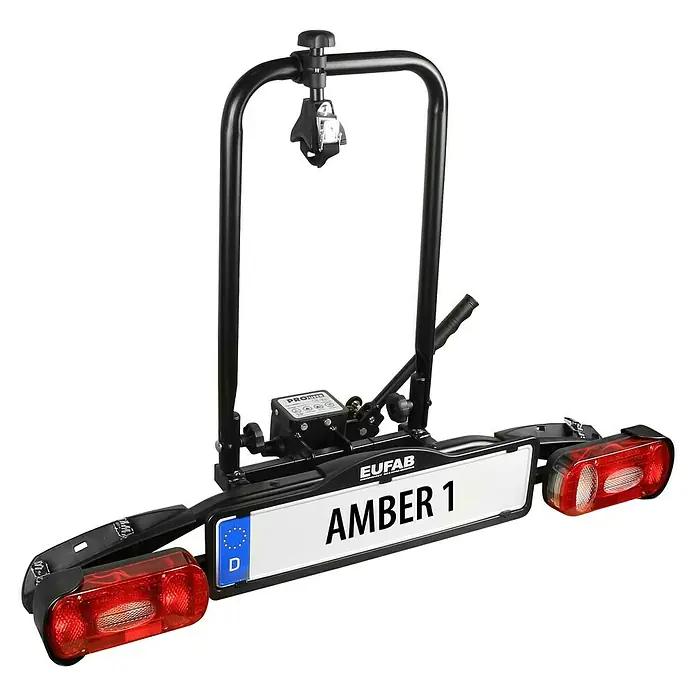 Eufab Fahrradträger Amber 1 - Geeignet für: 1 Fahrrad, Passend für: Fahrzeuge mit Anhängerkupplung - Linke Seitenansicht