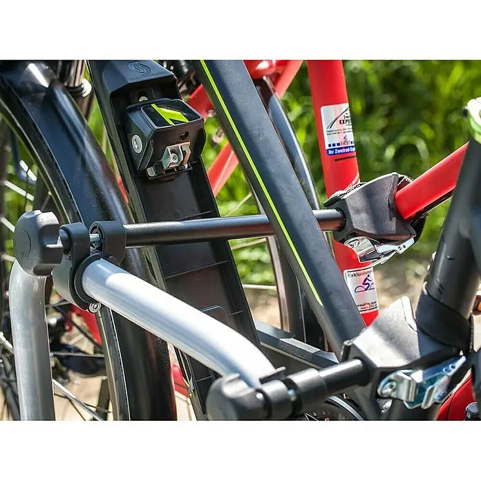 Eufab Fahrradträger Bike Two - Geeignet für: 2 Fahrräder, Max. Ladegewicht: 40 kg, Passend für: Fahrräder mit Radstand bis 120 cm - Anwendungsbeispiel