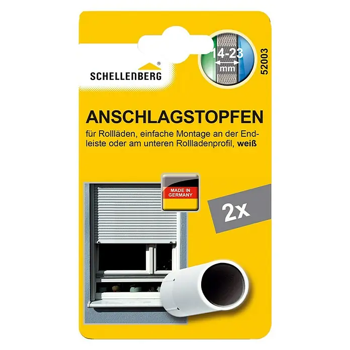 Schellenberg Anschlagstopfen - Ø x L: 20 x 40 mm, Weiß - Vorderansicht