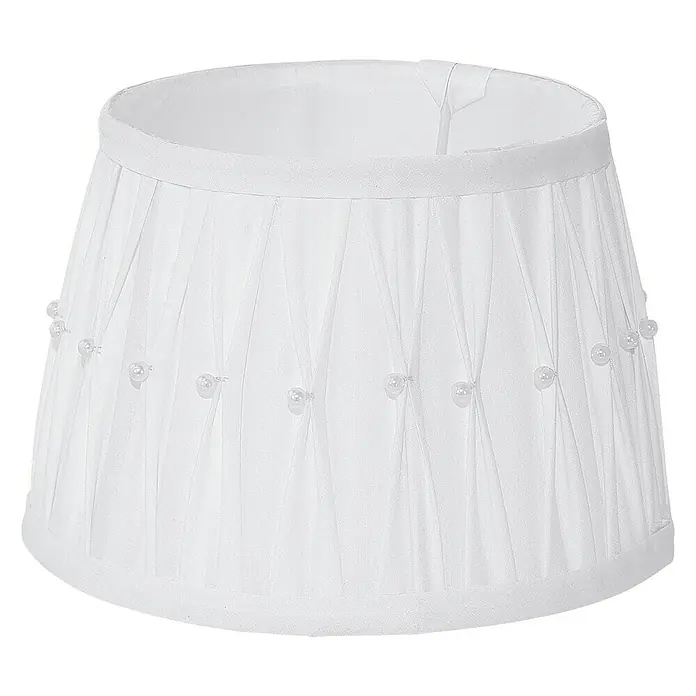 Eglo Lampenschirm 1+1 Vintage - Ø x H: 20 x 13,5 cm, Weiß, Textil - Vorderansicht
