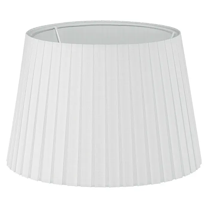 Eglo Lampenschirm 1+1 Vintage - Ø x H: 24,5 x 17 cm, Weiß, Textil - Vorderansicht