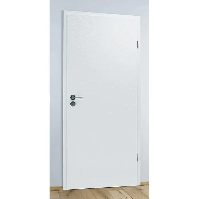 Kilsgaard Zimmertür Typ 30 - 95 x 203 cm, DIN Anschlag: Links, Weiß, Mittellage: Röhrenspan