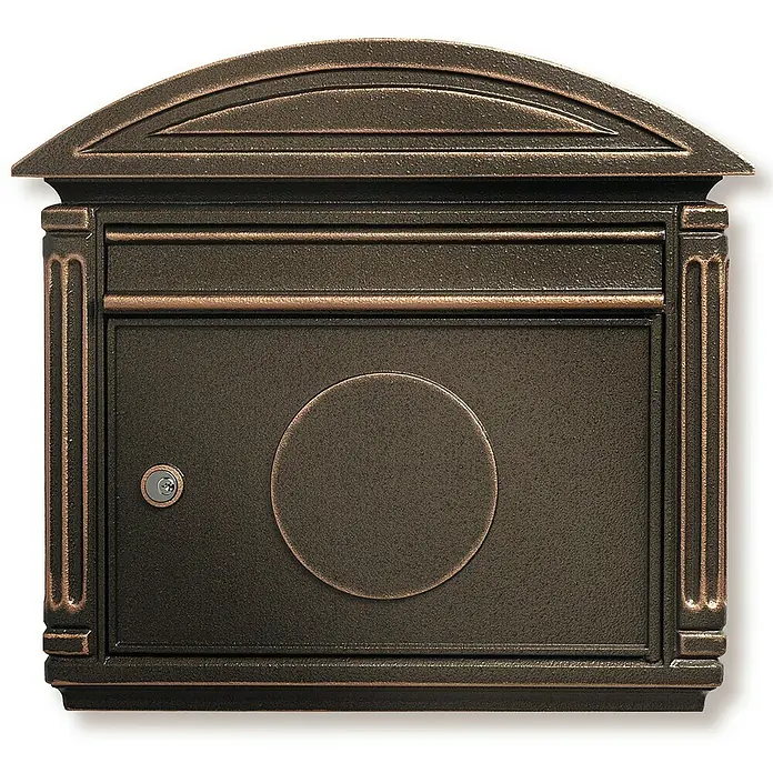 Burg-Wächter Briefkasten Venezia - L x B x H: 170 x 417 x 390 mm, Aluminium, Bronze - Vorderansicht