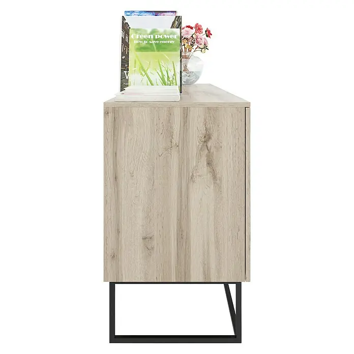 Phönix Carv Sideboard - L x B x H: 45 x 165 x 75 cm, Wild Oak, Anzahl Türen: 3 Stk. - Rechte Seitenansicht