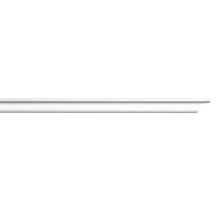 Zierprofil E 80 - 1,5 m x 2,1 cm x 2,5 cm, Polystyrol XPS, 4 Stk. - Vorderansicht