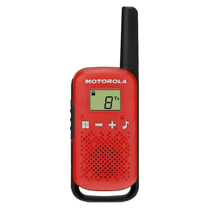 Motorola Solutions Walkie talkie Talkabout T42 - Prekrivanje: 4 km, Crveno-crne boje - Detaljan prikaz