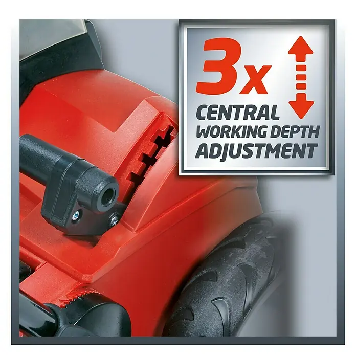 Einhell Power X-Change Akku-Vertikutierer GE-SC 35/1 Li-Solo - 36 V, Li-Ionen, Ohne Akku, Arbeitsbreite: 35 cm - Detailaufnahme