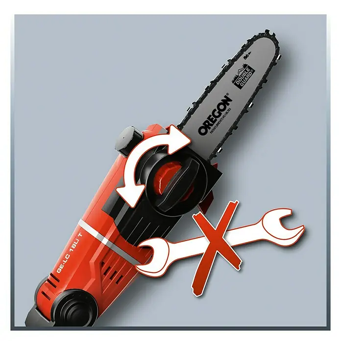 Einhell Power X-Change Akku-Hochentaster GE-LC 18 Li T-Solo - 18 V, Li-Ionen, Ohne Akku, Schnittlänge: 17 cm - Detailaufnahme