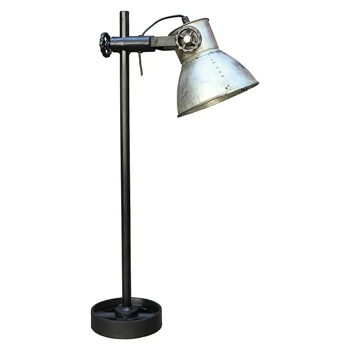 Tween Light Lámpara de sobremesa Agosta - 25 W, L x An x Al: 30 x 30 x 70 cm, Plateado metálico, E27