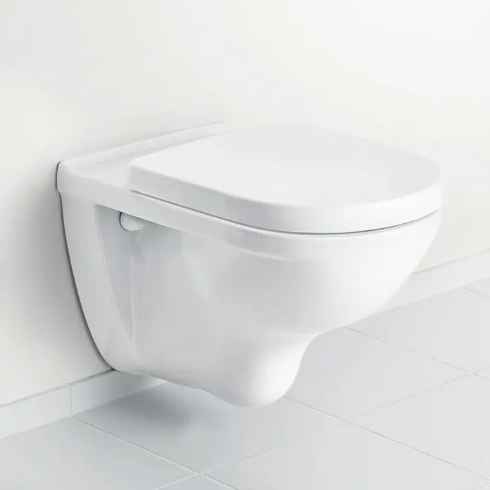 Villeroy & Boch O.novo Wand-WC Typ 2 - Spülrandlos, Ohne Beschichtung, Spülform: Tief, WC Abgang: Waagerecht, Weiß - Vorderansicht