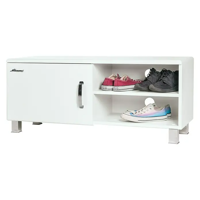 Phönix Miami Lowboard - L x B x H: 37 x 130 x 45 cm, Weiß - Rechte Seitenansicht