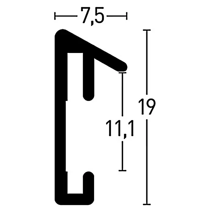 Nielsen Bilderrahmen Pixel - Tornadorot, 50 x 60 cm, Aluminium - Skizze
