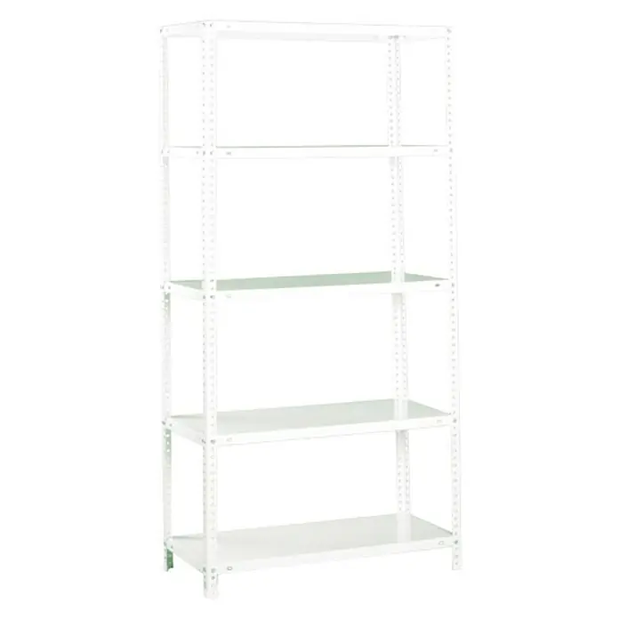 Simonrack Comfort Estantería metálica Mini - L x An x Al: 40 x 80 x 180 cm, Capacidad de carga: 100 kg/balda, Número de baldas: 5 ud., Atornillado, Blanco