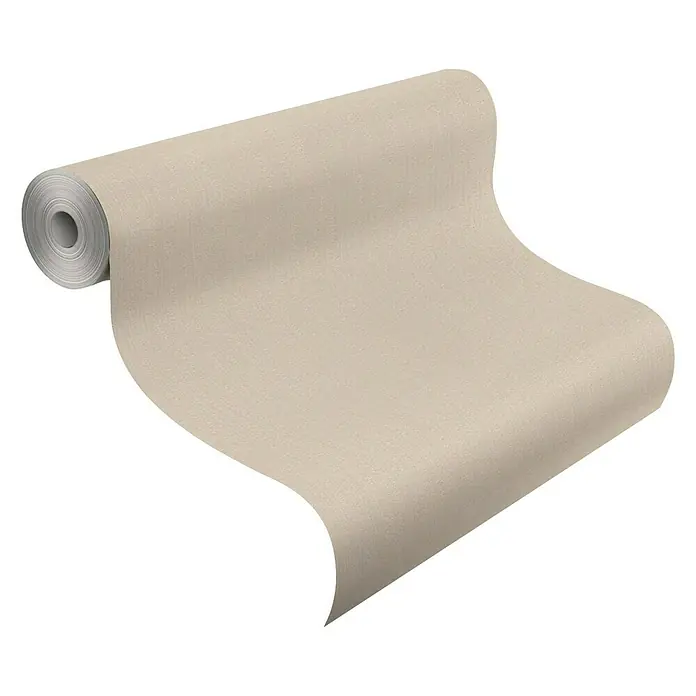 Rasch Vliestapete Home Style - Beige, Grobkörnig strukturiert, Uni, 15 x 0,53 m