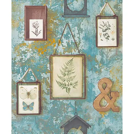 Dutch Wallcoverings  Papel pintado de vellón Cuadros y Decapados