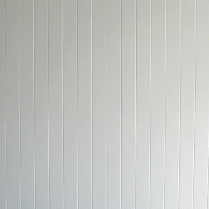ABT_Tech Wandpaneel - L x B x S: 2.440 x 1.220 x 5,5 mm, Holzoptik glatte Planke weiß