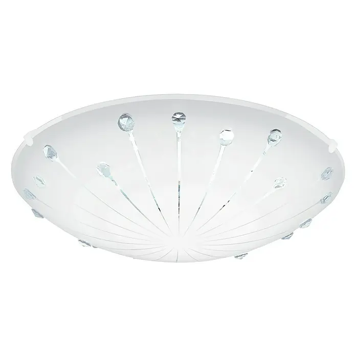 Eglo Okrugla stropna LED svjetiljka Margitta 1 Kristall - 11 W, Ø x V: 315 mm x 9,5 cm, Granille bijelo - Pogled sprijeda