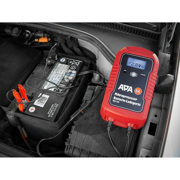 APA Batterie-Ladegerät Mikroprozessor 6/12V 8A - Ausgangsspannung: 6/12 V, Ladestrom: 8 A - Anwendungsbeispiel