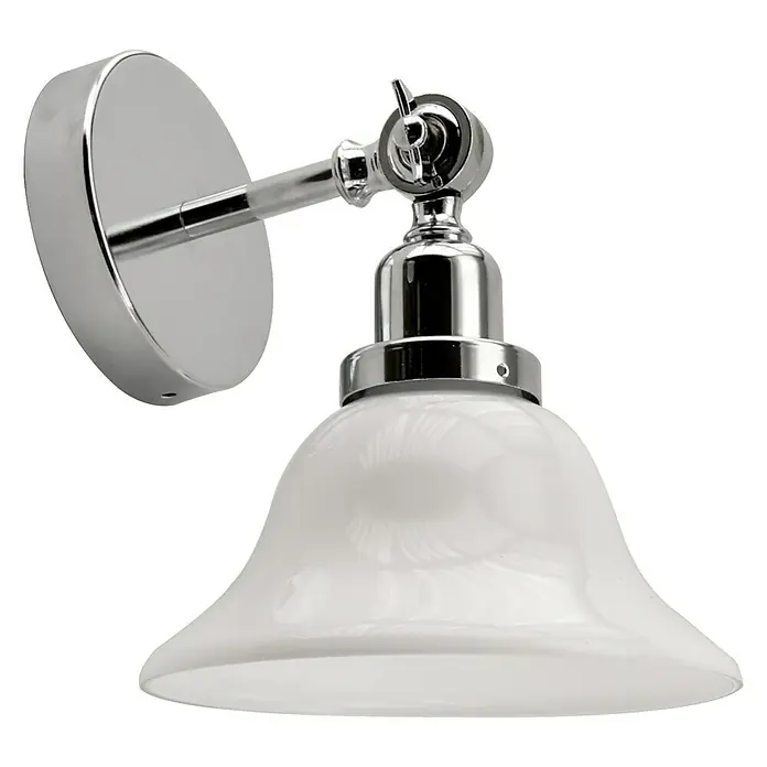 Aplique de pared E27 - 40 W, L x An x Al: 24 x 19 x 26 cm, Cromo, E27
