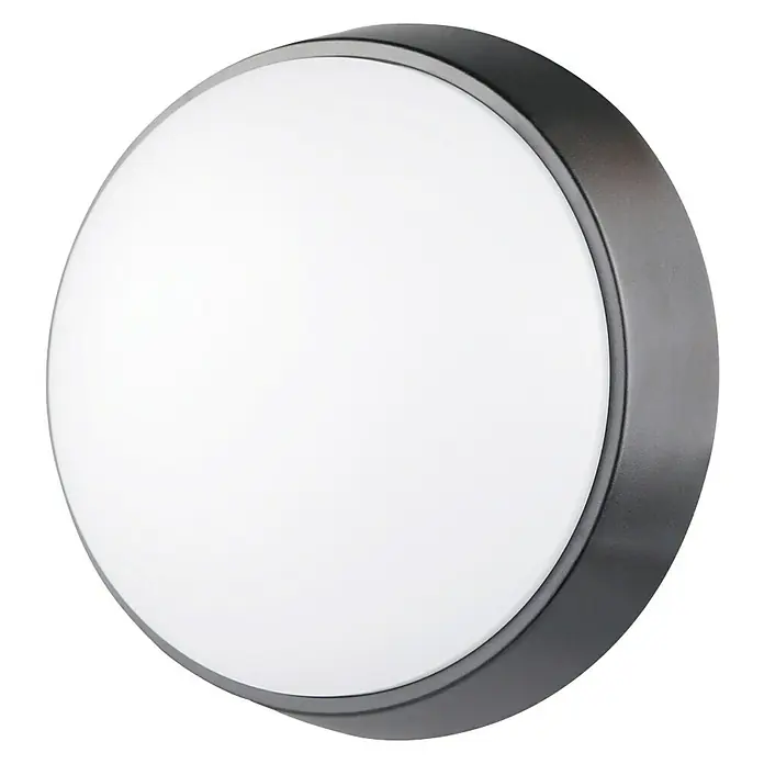 Luceco Aplique exterior LED Circular - 10 W, 21,5 x 8 x 21,5 cm, Negro, Blanco, IP54