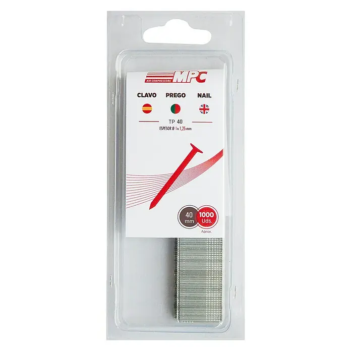 MPC Clavo para clavadora Brad - Largo: 40 mm, 1.000 ud.