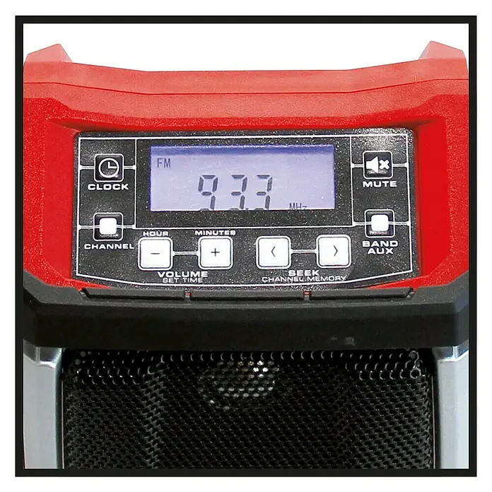 Einhell Power X-Change Akku-Baustellenradio TE-CR 18 Li-Solo - 18 V, Ohne Akku, 87,5 - 108,0 kHz (FM) - Detailaufnahme