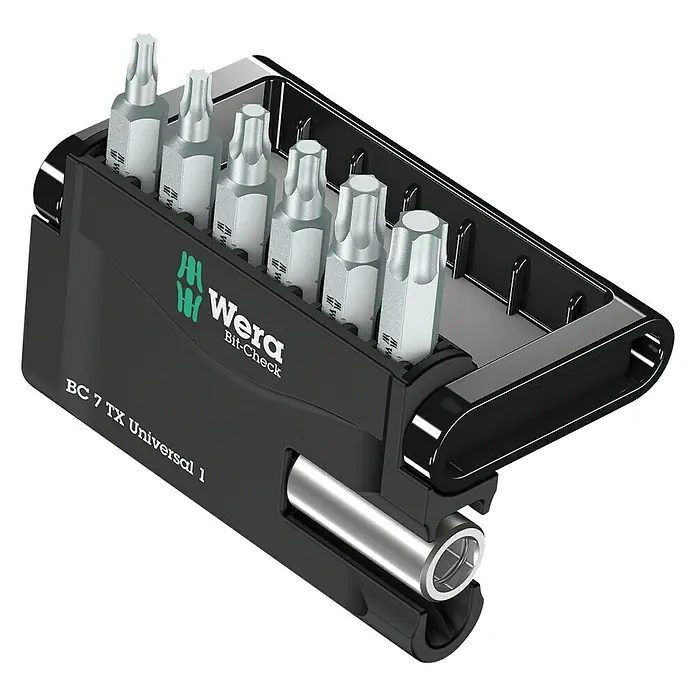 Wera Classic Komplet bit nastavaka Mini-Check Torx - 7 -dij., Unutarnji TORX® vijci - Pogled sprijeda