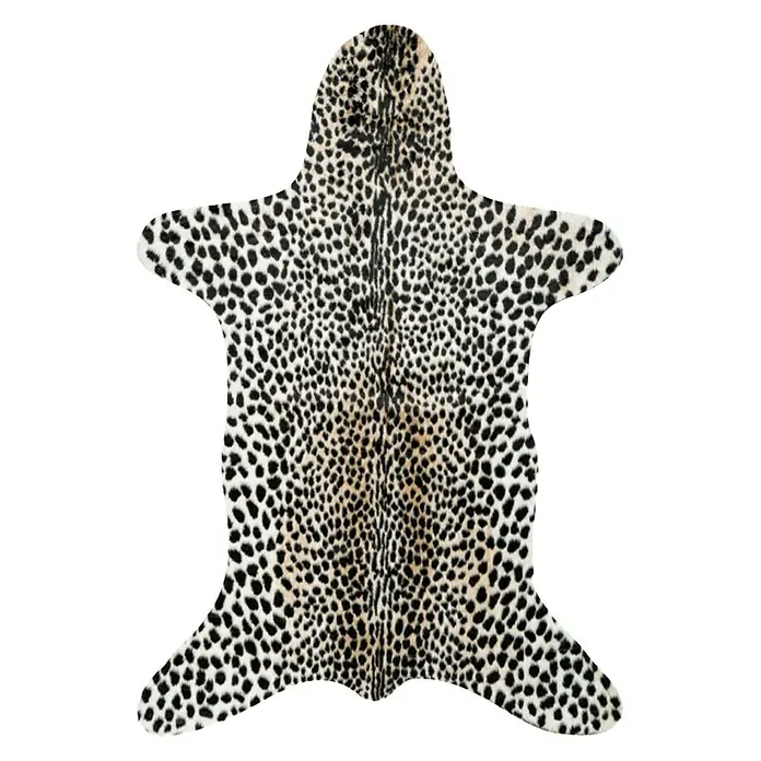 Deko-Kunstfell Rodeo - Gepard, Beige/Schwarz, 200 x 150 cm, 100 % Polyester - Ansicht von oben