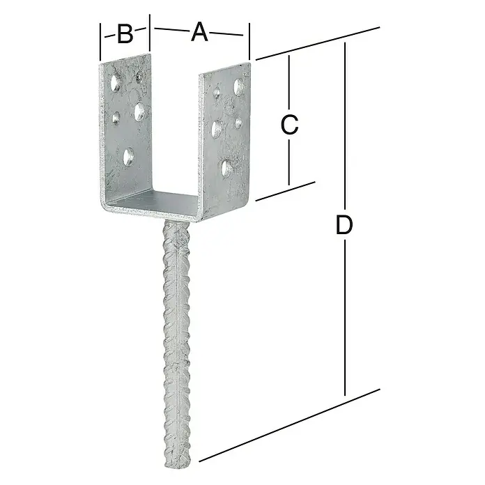 Stabilit U-Stützenschuhe - 81 x 50 x 80 mm, Feuerverzinkt