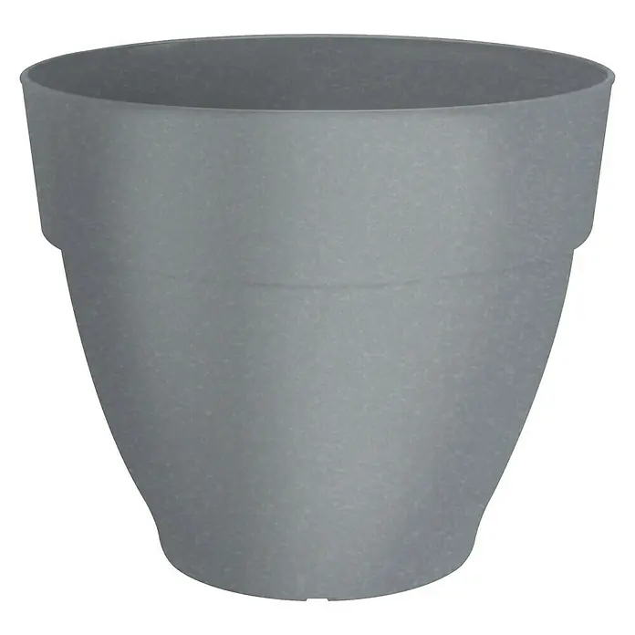 Elho Maceta para planta Vibia Campana - Dimensiones externas (Ø x Al): 47 x 40,4 cm, Plástico, Gris hormigón