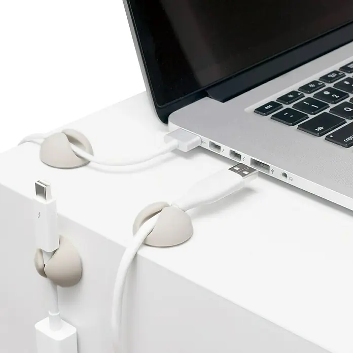 Fijación para cables de clip Drop - Blanco, 6 ud.
